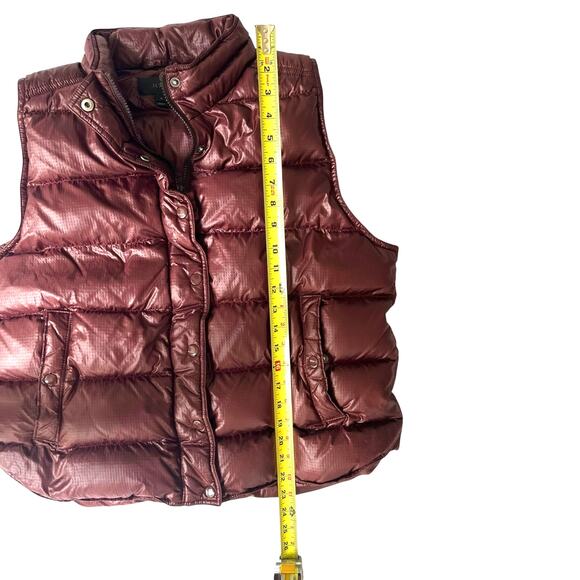 J.Crew Women’s XL Burgundy Down Puffer Vest 70/30 Fill -Quilted Nylon Liner - Picture 4 of 10